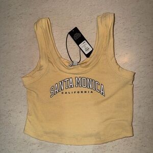 Fashion Nova Yellow Santa Monica Crop Top